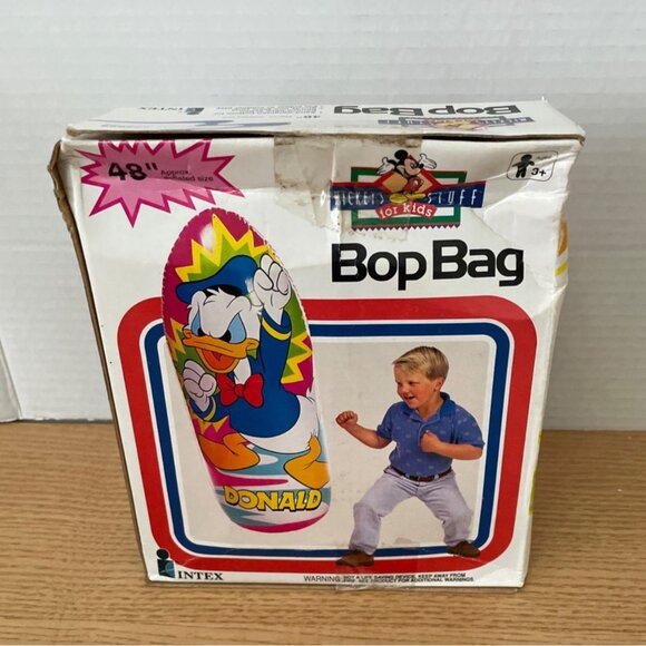 Vintage Intex Disney Donald Duck Bop Bag 48 Inch 1993 Punching Bag New in Box - Picture 3 of 6